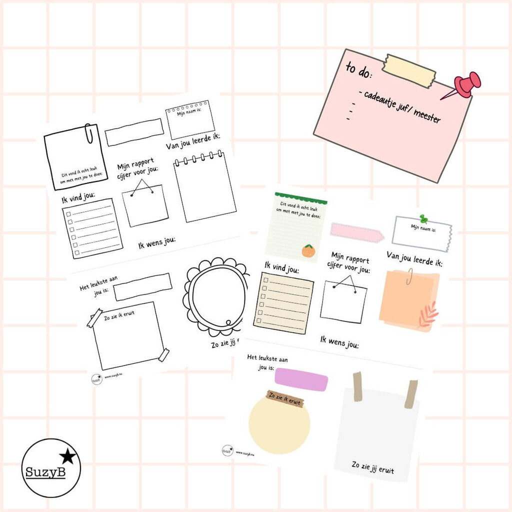 Printable voor de juf of meester