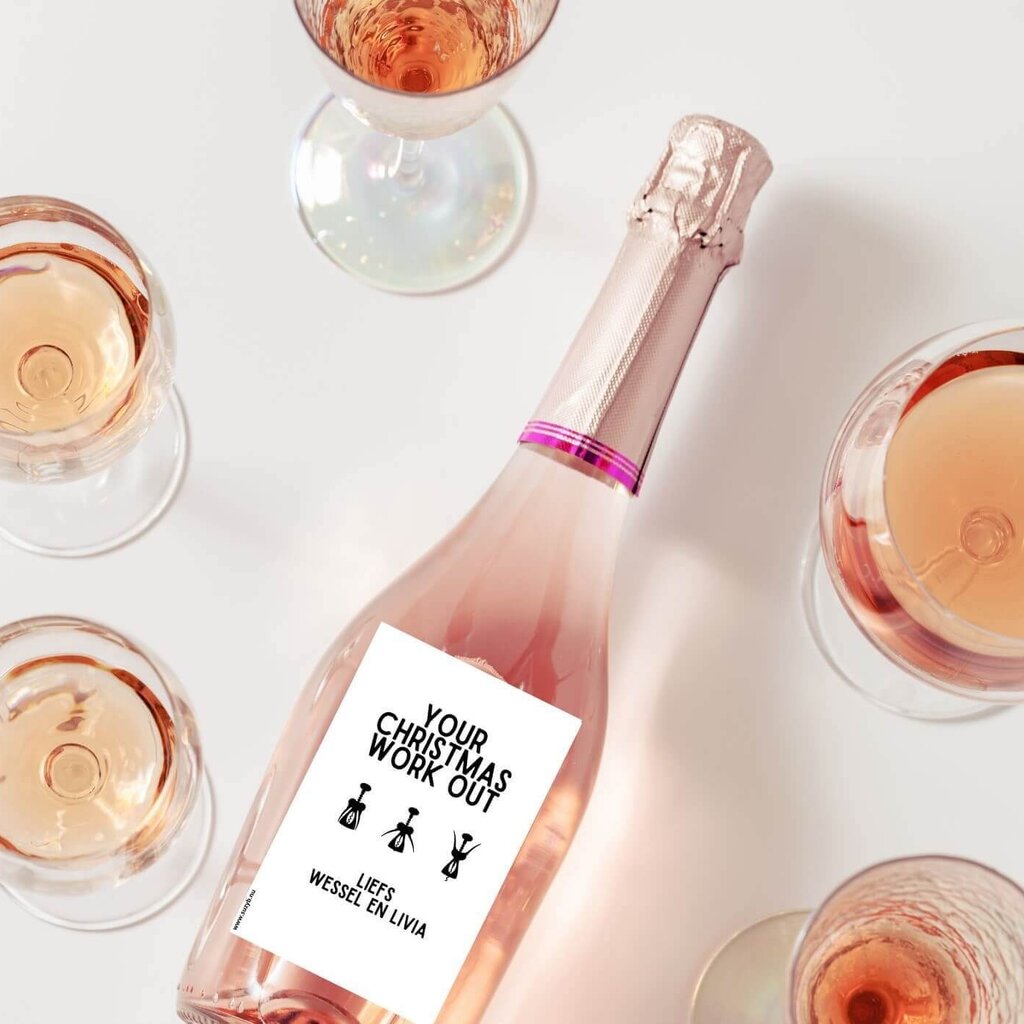 Wijnetiket Christmas Workout