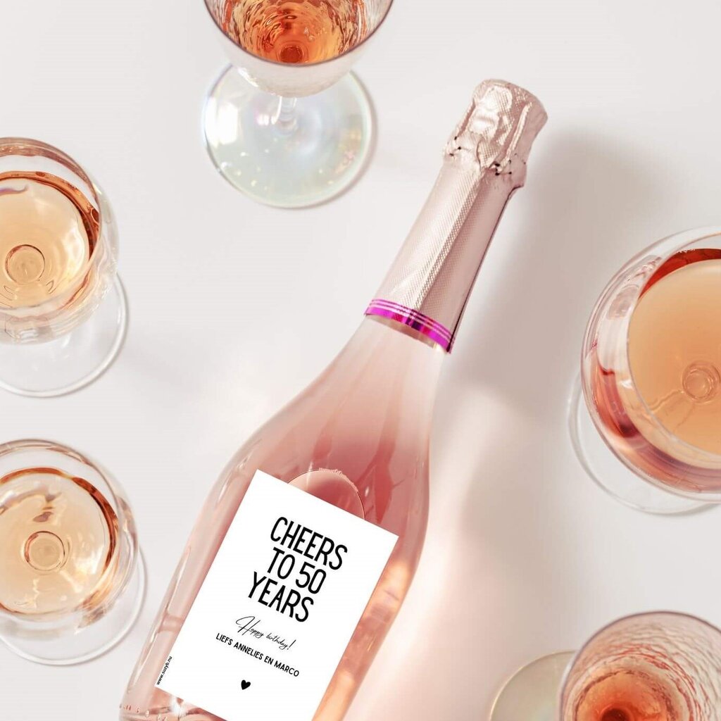 Wijnetiket  Cheers to... years