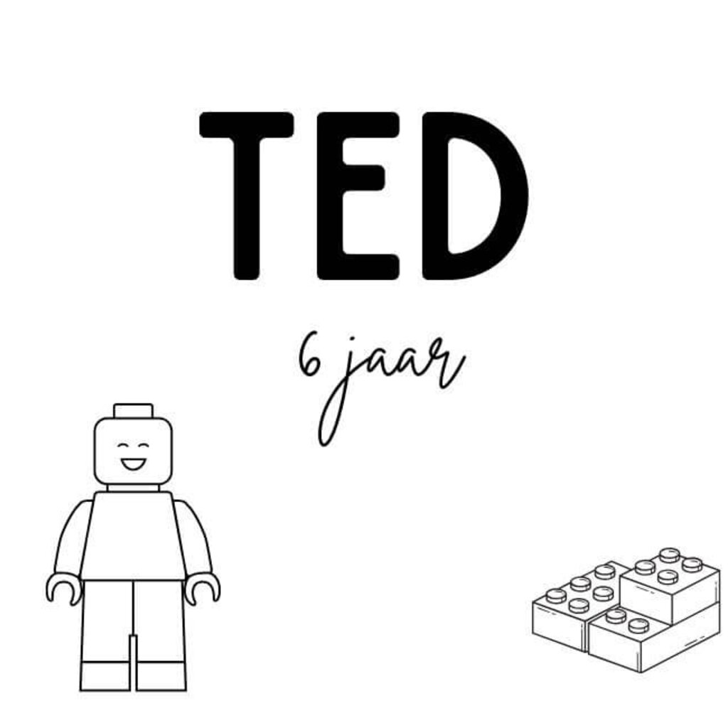 Sticker met naam Lego 10x