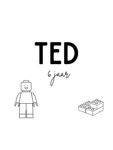 Sticker met naam Lego 10x