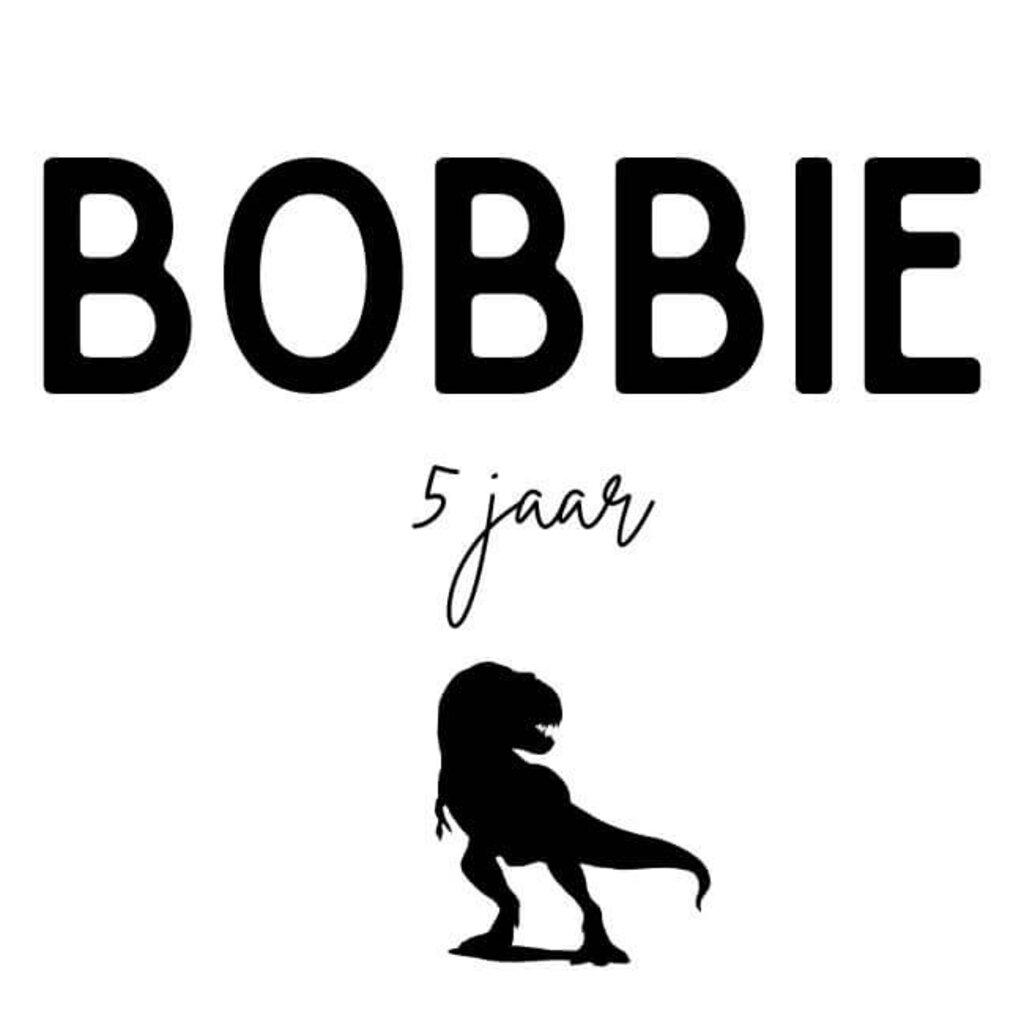 Sticker met naam dino 10x