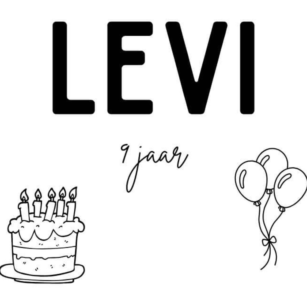 Sticker met naam Feest 10x
