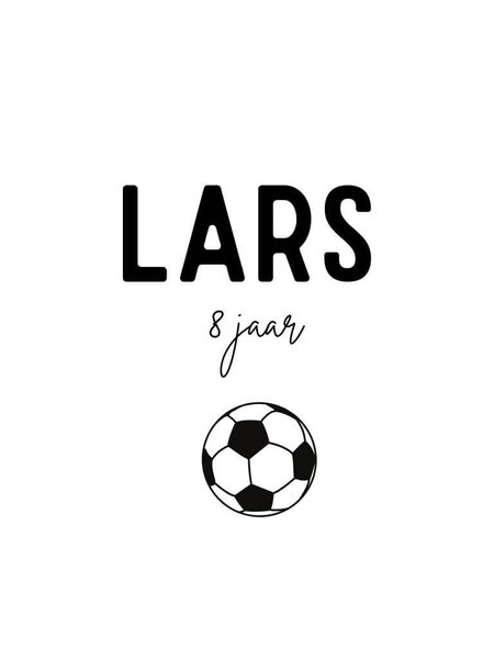 Sticker met naam  Voetbal 10x