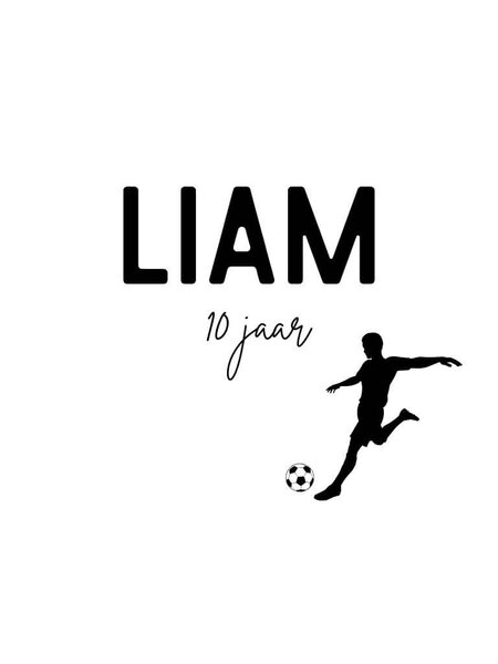 Sticker met naam  Voetballer 10 x