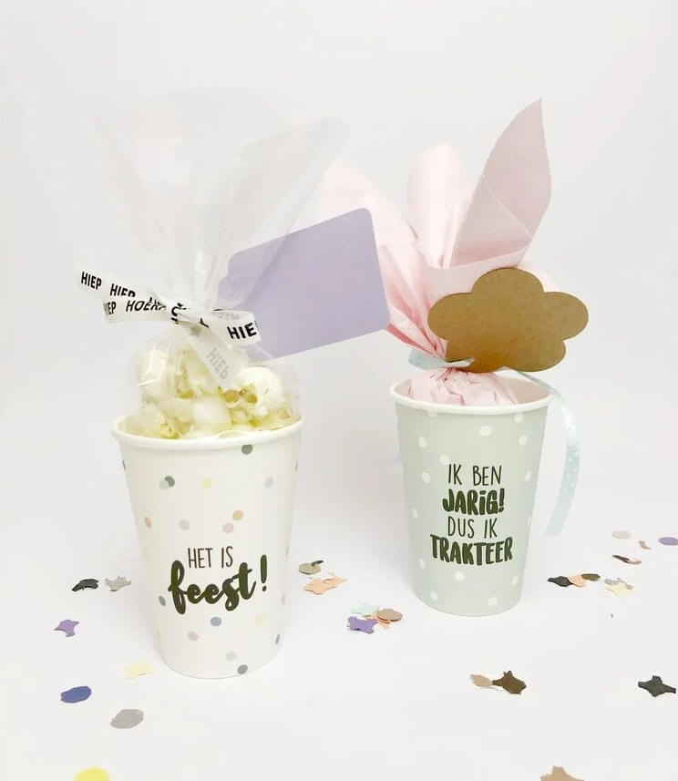 popcorn beker traktatie