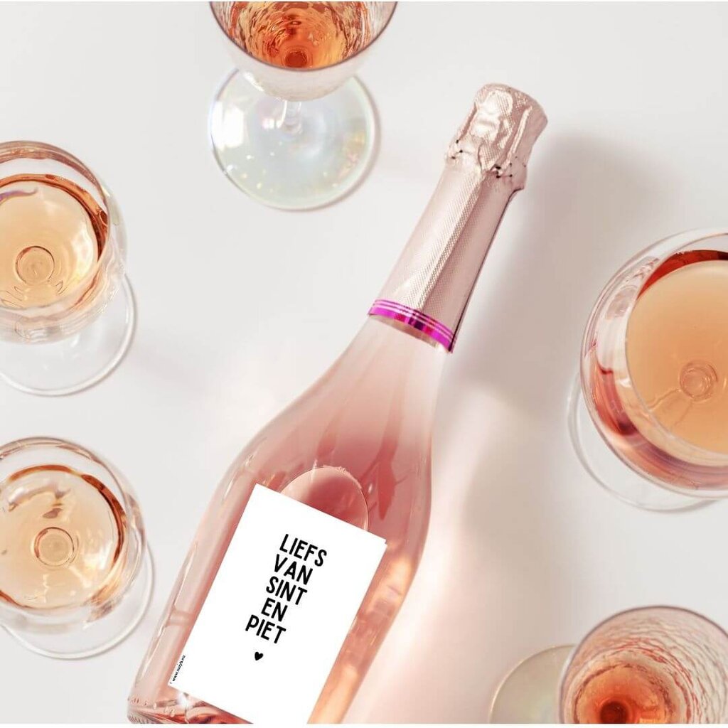 Wijnetiketten Sint (3x)