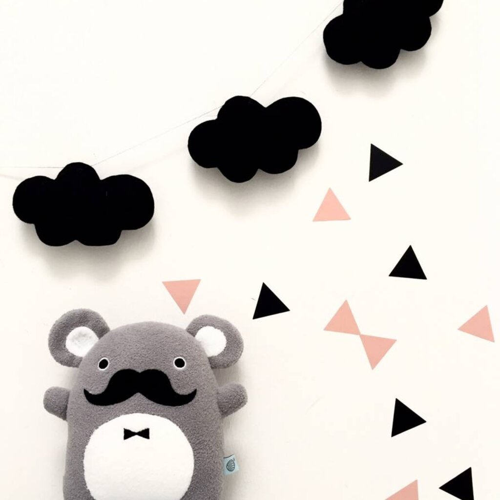 Muursticker triangle peach/ zwart