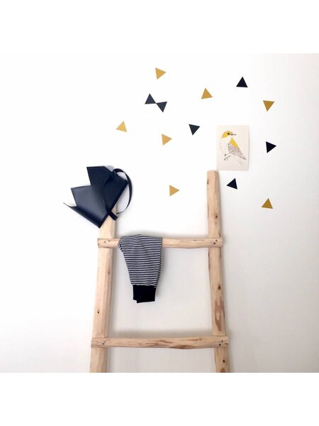 Muurstickers triangle mosterdgeel/ zwart