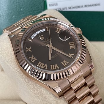 Rolex Day-Date II  Ref.218235, 2015, Eu, choco dial, Box& Papers, TOP