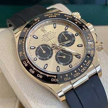 Rolex Daytona 116518LN 2022, Eu,  unworn, ungetragen,  Box & Papers, Pikachu, champagne