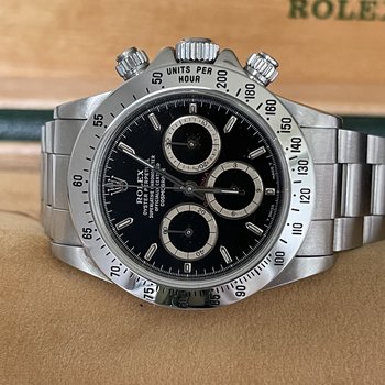 Rolex Daytona Zenith 16520, 200 Bezel, L512... Series, 1989,  B&P +  Rolex Service 2016, TOP