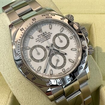 Rolex Daytona Ref.116520, 2008, Box & Papiere, TOP, weiß, white