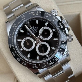 Rolex Daytona 116500LN, 2023, schwarz,  black, B&P, TOP