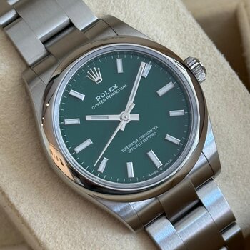 Rolex Oyster Perpetual  31mm 277200, 2020/12, Eu, grün, TOP, B&P