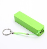 Compacte powerbank 2600 mAh met sleutelhanger - Groen