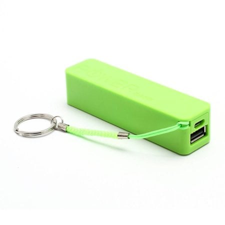 Compacte powerbank 2600 mAh met sleutelhanger - Groen