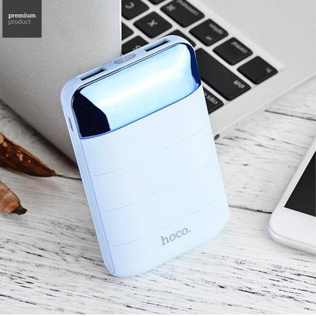 HOCO HOCO Domon Powerbank Dual USB 10000 mAh - Wit / Blauw