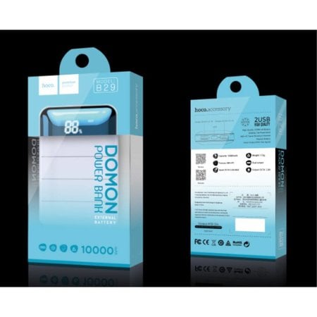 HOCO HOCO Domon Powerbank Dual USB 10000 mAh - Zwart