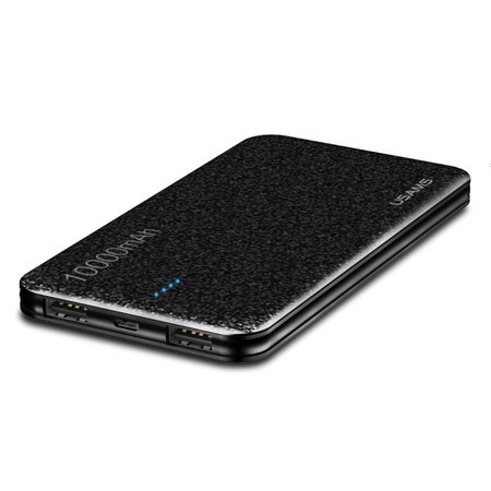 USAMS USAMS Mozaïek Series Dual USB Powerbank 10000 mAh - Zwart