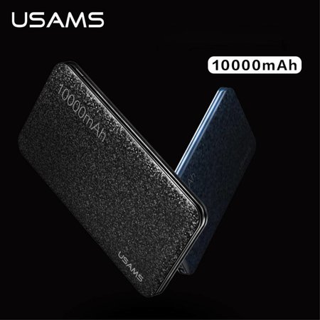 USAMS USAMS Mozaïek Series Dual USB Powerbank 10000 mAh - Zwart