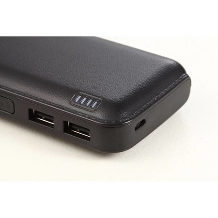 Cager Cager Lederen Powerbank 12000 mAh - Zwart