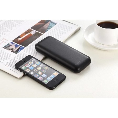 Cager Cager Lederen Powerbank 12000 mAh - Zwart