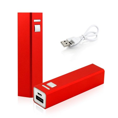 Mini Powerbank 2600 mAh - Rood