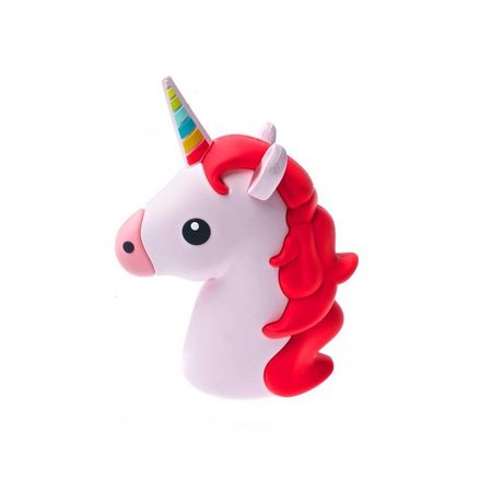 Unicorn Emoji Powerbank 3600 mAh - Roze / Rood