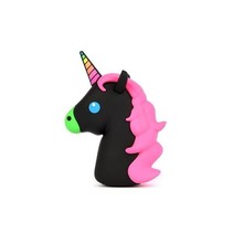 Unicorn Emoji Powerbank 3600 mAh - Zwart / Roze