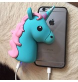 Unicorn Emoji Powerbank 3600 mAh - Blauw / Roze