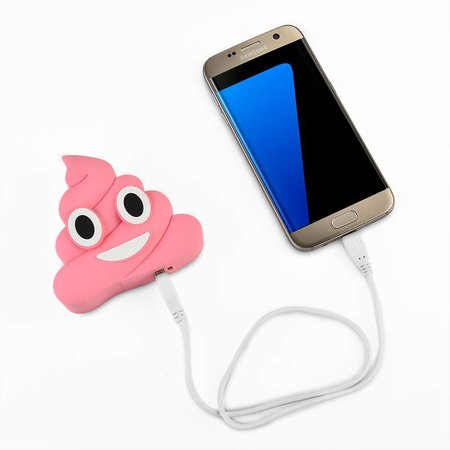 Lachende Drol Emoji Powerbank 3600 mAh - Roze