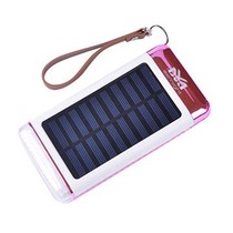 Solar Powerbank 5500 mAh - Roze