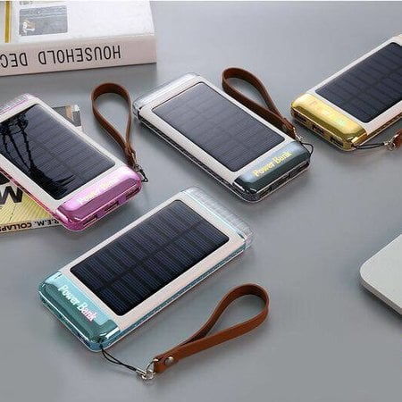 Solar Powerbank 5500 mAh - Roze