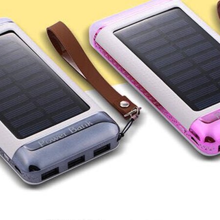 Solar Powerbank 5500 mAh - Roze