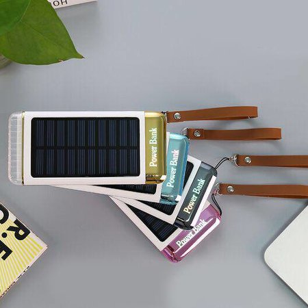 Solar Powerbank 5500 mAh - Zwart/zilver