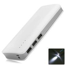 Megacapaciteit Powerbank 20000 mAh - Wit / Grijs