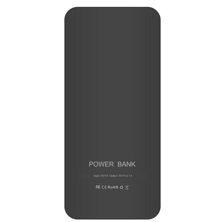 Megacapaciteit Powerbank 20000 mAh - Zwart