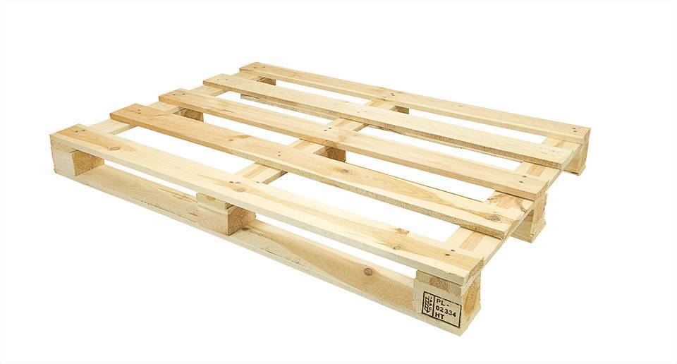 Palette bois légère 1200x800 mm, NIMP15, 400 kg