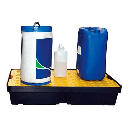 Bac de rétention plastique 1200x800x175mm , avec caillebotis - 100 Litres