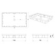 Bac de rétention plastique 1200x800x175mm , avec caillebotis - 100 Litres