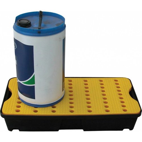 Bac de rétention plastique 805x405x155mm, avec caillebotis - 30 Litres