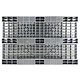 Palette plastique 1200x800x150mm - Plancher plein sans rebord - 1500 kg