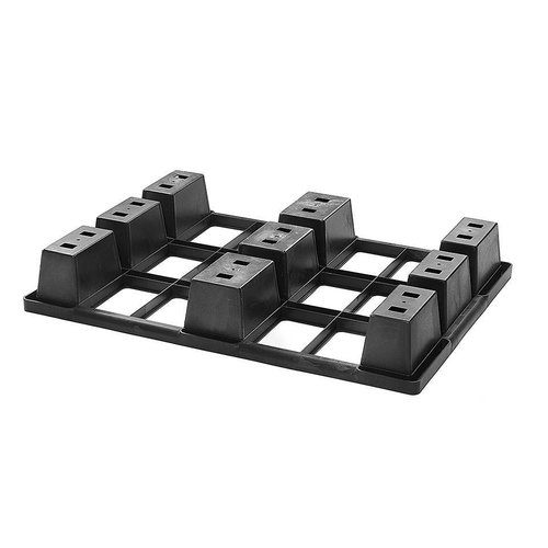 Demi-palette plastique 800x600x120mm, PO, emboîtable, 500 kg