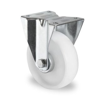 Roulette fixe polyamide Ø 100 mm, avec roulement à rouleaux, 150 kg