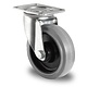 Roulette pivotante Ø 125mm, Roulement à  billes, PA/Caoutchouc - 200 kg