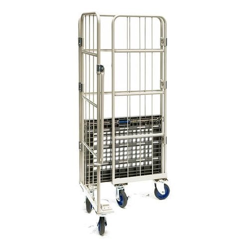 Roll-conteneur emboîtable 800x600x1700 mm, base PP, Force 500 kg