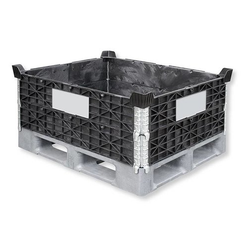 Rehausse palette plastique 800x600x200 mm - 4 charnières