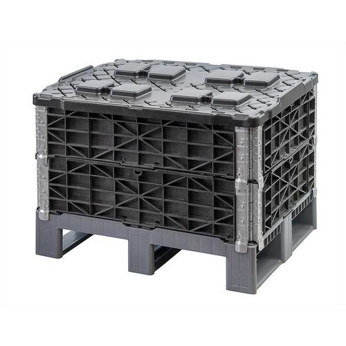 Rehausse palette plastique 800x600x200 mm - 4 charnières