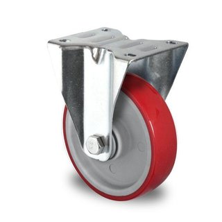 Roulette fixe PA/PU Ø 125 mm, roulement à billes - 200 kg